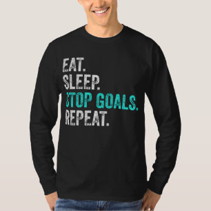 Camiseta Coma Durma Pare Metas Repita - Presente para Golei