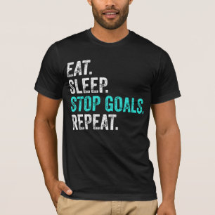 Camiseta Coma Durma Pare Metas Repita - Presente para Golei