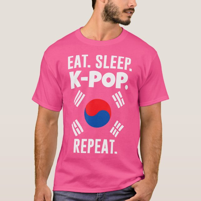Camiseta Coma. Durma. Pop. Repita. POP K (Frente)