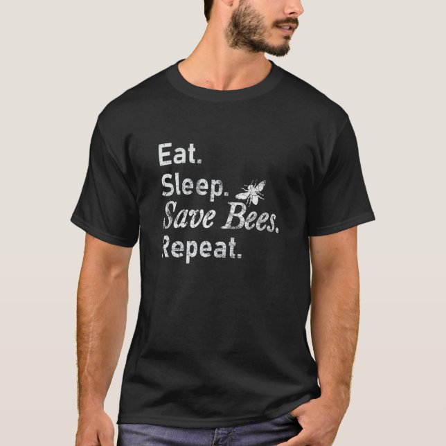 Camiseta Coma Durma Salve Abelhas Repita (Frente)