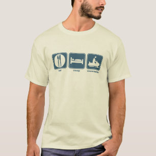 Camiseta coma, durma, snowmobile