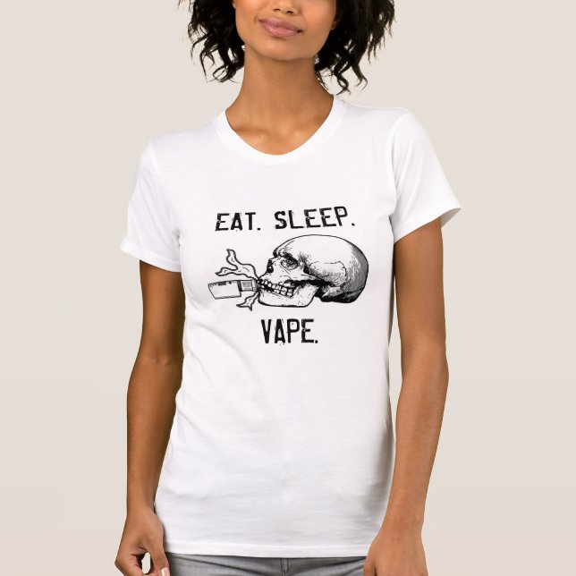 Camiseta Coma. Durma. Vape. T-Shirt Pro Vaping (Frente)