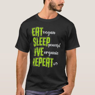 Camiseta Coma Durma Viva Vegano Vegetariano