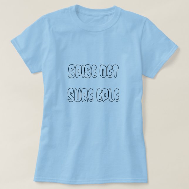 Camiseta coma essa maçã azeda de azul norueguês (Frente do Design)