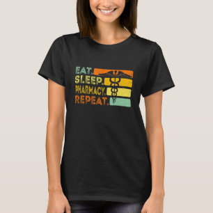 Camiseta Coma Farmácia do Sono Repetir Farmacêutico Vintage