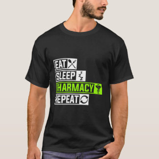 Camiseta Coma Farmácia do Sono Repetir Profissão Doc Sl