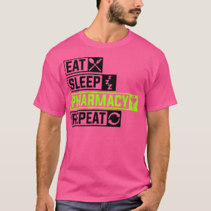 Camiseta Coma Farmácia do Sono Repetir Profissão Doc Sl