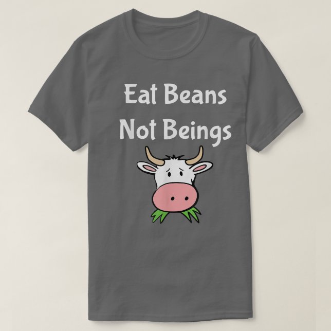 Camiseta Coma feijão sem vegetação vegetariana (Frente do Design)