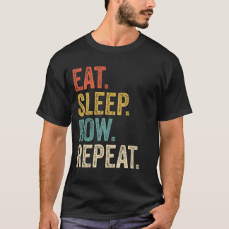 Camiseta Coma Fila Dormir Repetir Engraçado Removendo Oar