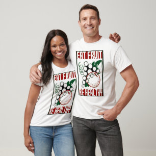 Camiseta Coma Fruta - Seja saudável - Poster WPA - Promoção