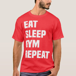 Camiseta coma, ginásio, repita o presente de amantes do fis