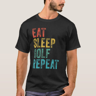 Camiseta Coma Golfe Dormindo Repete Golfe Engraçado Golfer