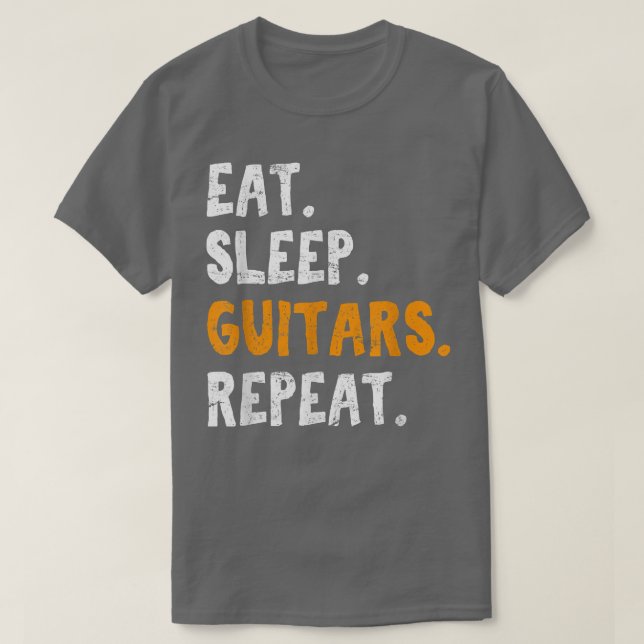 Camiseta Coma Guitarras De Sono Engraçado Jogador De Violão (Frente do Design)