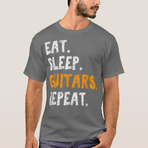 Camiseta Coma Guitarras De Sono Engraçado Jogador De Violão