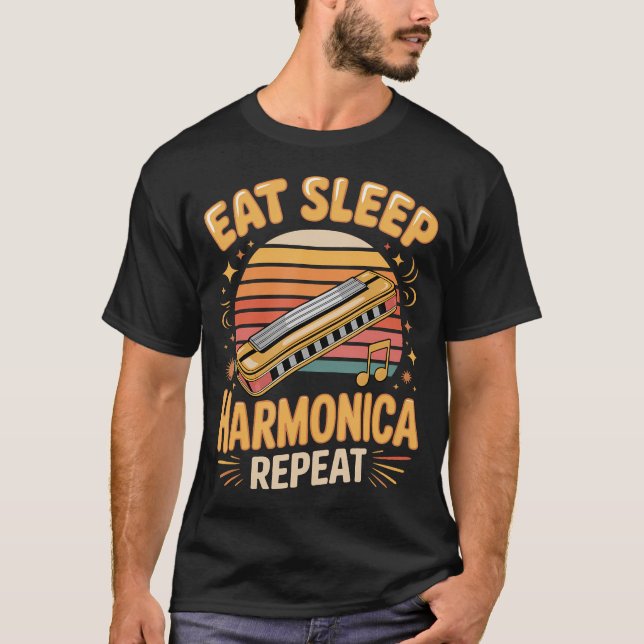 Camiseta Coma Harmonica Repita Harpas (Frente)