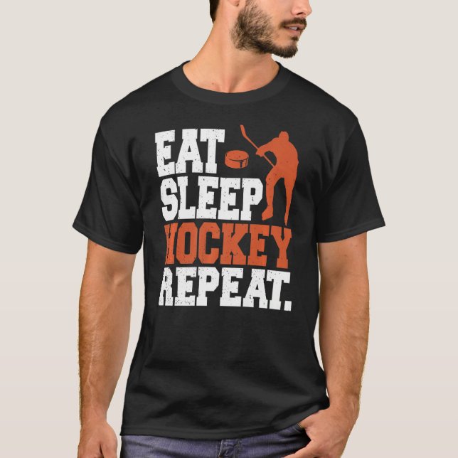 Camiseta Coma Hockey com Sono Repete Hockey (Frente)
