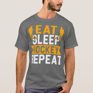 Camiseta Coma Hockey com Sono Repete Presente de Hockey Eng