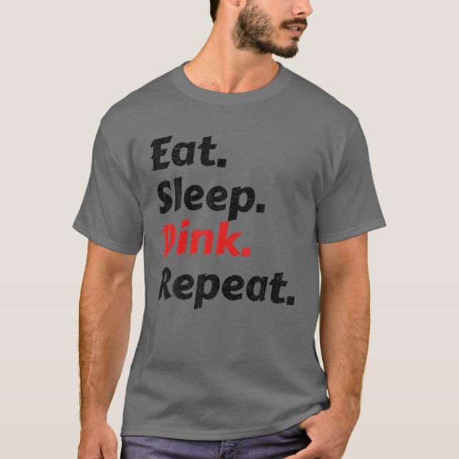 Camiseta Coma Hockey Com Sono Repita Engraçado (Frente)