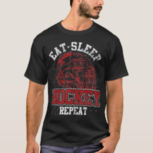 Camiseta Coma Hóquei no Sono Repetir Goalie De Hóquei No Ge