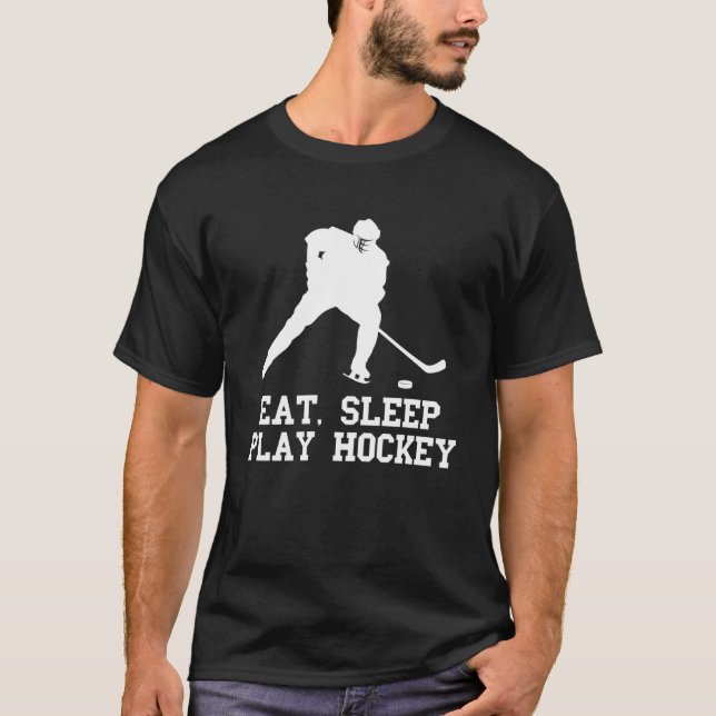 Camiseta Coma hóquei sobre o sono para fã e citação dos jog (Frente)