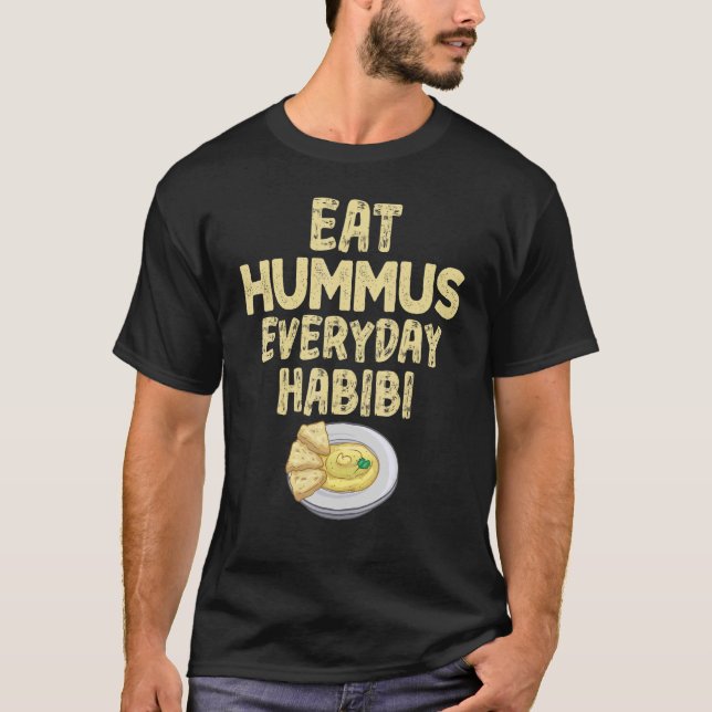 Camiseta Coma Hummus Todos Os Dias Habibi Tee Hummus Dia 1 (Frente)