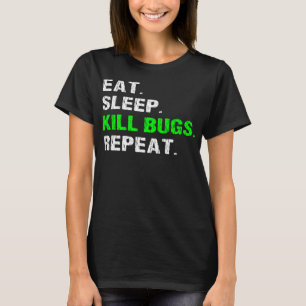 Camiseta Coma Insetos do Matar de latência Repita a saída d