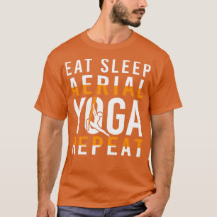 Camiseta Coma Ioga Aérea Repete Presente Engraçado