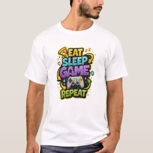Camiseta Coma Joga Repita – Design Divertido de Vida de Jog
