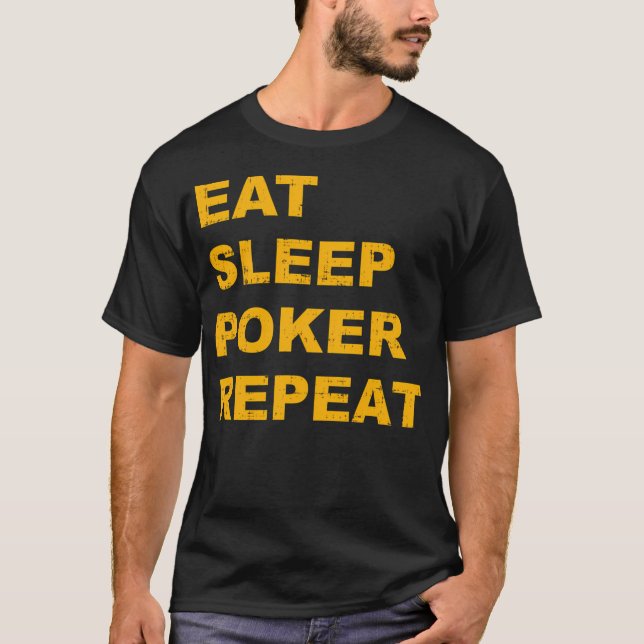 Camiseta Coma Jogar Poker Repita (Frente)