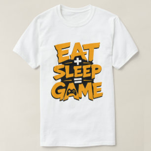 Camiseta Coma Jogo Sono Laranja Grunge Citação de Jogador