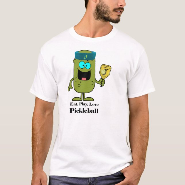 Camiseta Coma, jogue, ame Pickleball (Frente)