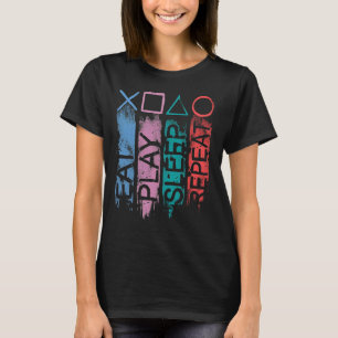 Camiseta Coma Jogue Durma Repita Gamer Jogos Retrô