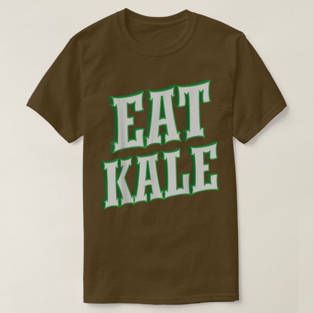 Camiseta Coma Kale Estilo De Vida Vegetal Saudável Fo (Frente do Design)