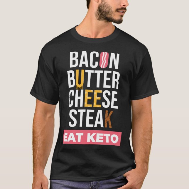 Camiseta Coma Keto Eu Perco Peso Comida Saudável Dieta Ceto (Frente)