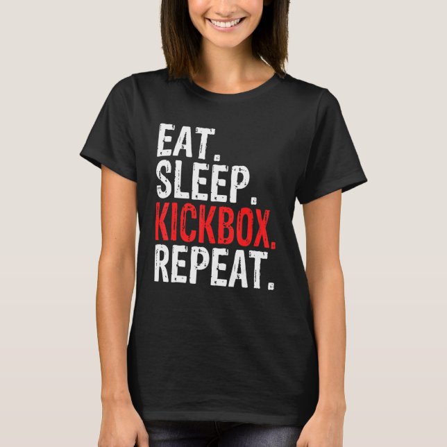 Camiseta Coma Kickboxe de Risperes do Kickbox Sleep (Frente)