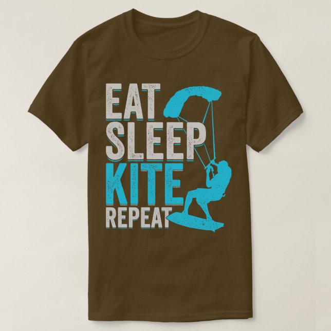 Camiseta Coma Kite Repetit Kesurfing Kitesurfer Gift (Frente do Design)