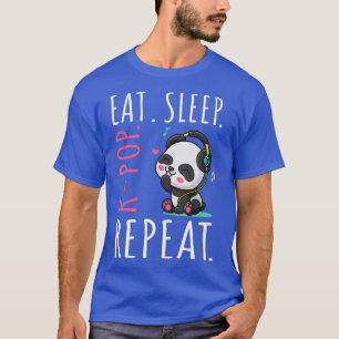 Camiseta Coma KPop Repetit Sleep Panda Escutando Música