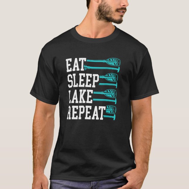 Camiseta Coma laca do sono Repetir remando (Frente)