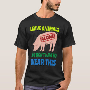 Camiseta Coma Legumes Deixe os Animais Sozinhos Vegetariano