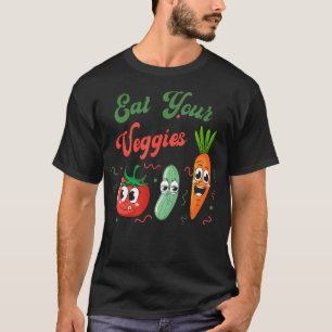 Camiseta Coma Legumes Retro Vegan Feira de Produtos Vegetai