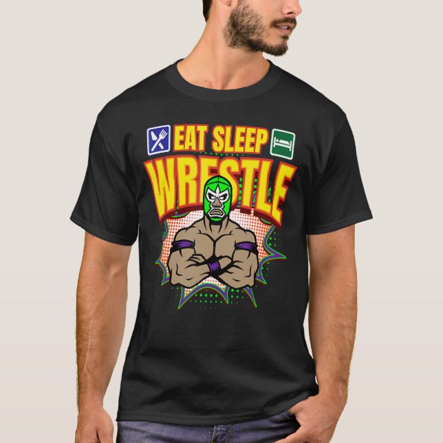 Camiseta Coma Lucha Libre México Luchador Wres (Frente)