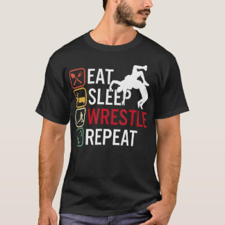 Camiseta Coma Luta Wrestle Repita Luta Livre