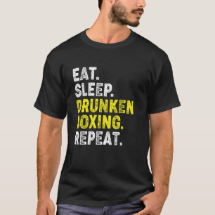 Camiseta Coma Mães chinesas Kung Fu para dormir bêbadas rep