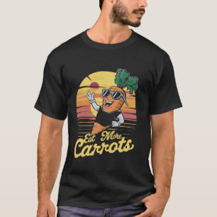 Camiseta Coma Mais Cenouras Amante de Legumes Vegetariano E