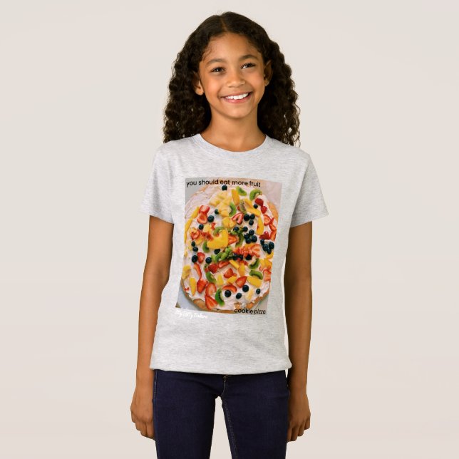 Camiseta Coma Mais Pizza De Biscoito De Fruta (Frente Completa)