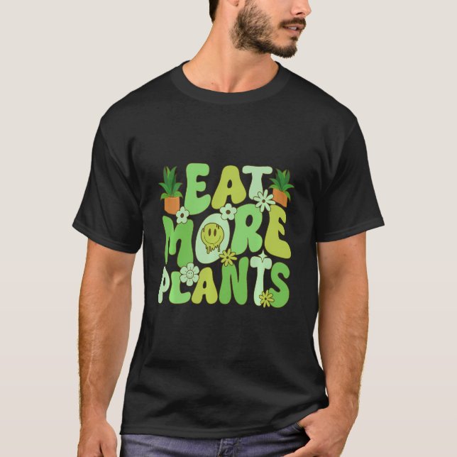 Camiseta Coma Mais Plantas Para O Vegetariano Vegan Plantba (Frente)