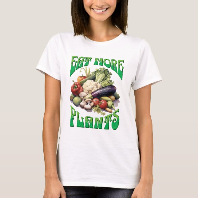 Camiseta Coma Mais Plantas Vegetais (Frente)