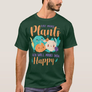 Camiseta Coma Mais Plantas Veggies Dia Mundial da Vegetação