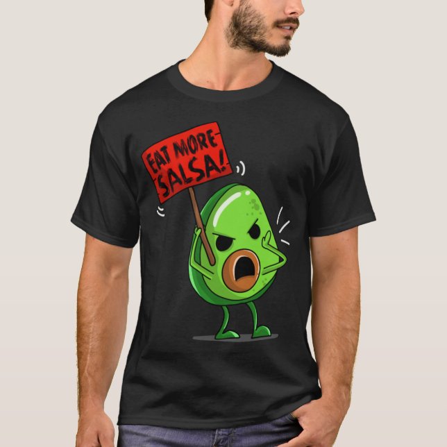 Camiseta Coma Mais Salsa Vegan Avocado Cute Guacamole Diver (Frente)