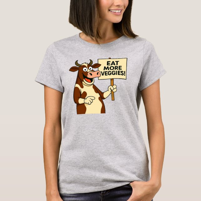 Camiseta Coma Mais Veggies Vegetariano (Frente)